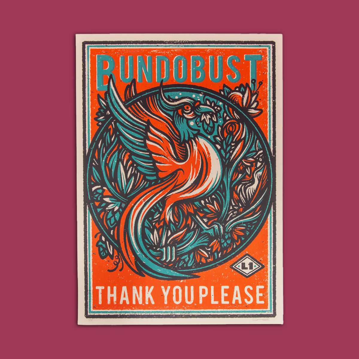 LIVERPOOL BIRD A2 SIGNED SCREEN PRINT